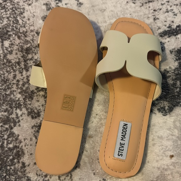 Steve Madden slippers zarnia size 8.5 NEW bone leather - Picture 4 of 6